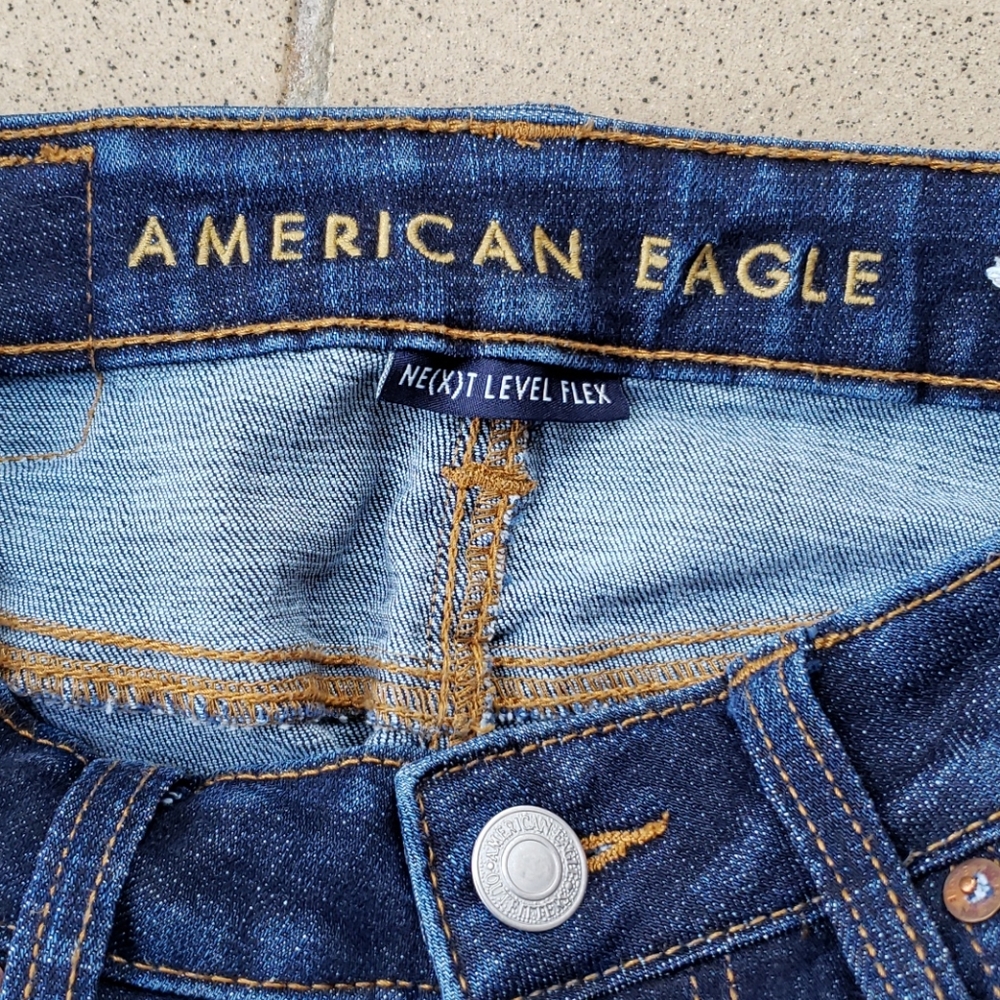 American Eagle Men's Slim Straight Stretch Jeans 27" Waist X 27" Inseam Length - Picture 7 of 12